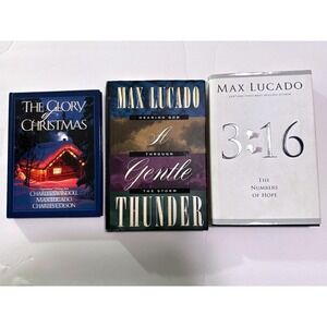 Max Lucado Christian Books Lot 3 Glory Christmas Gentle Thunder 316 Num of Hope